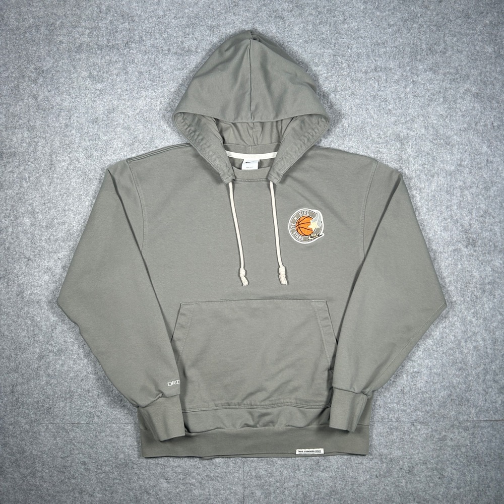 Nike Hoodie Men Medium Gray Standard Issue All Stars Basketball Dri-FIT Pullover